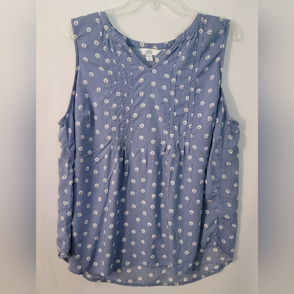 Croft & Barrow Sleeveless Floral Top Size 1X